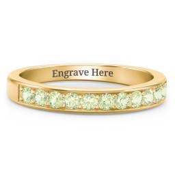 Shadow Band of Stones Ring