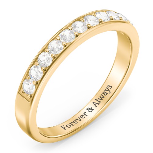 Shadow Band of Stones Ring