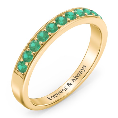 Shadow Band of Stones Ring