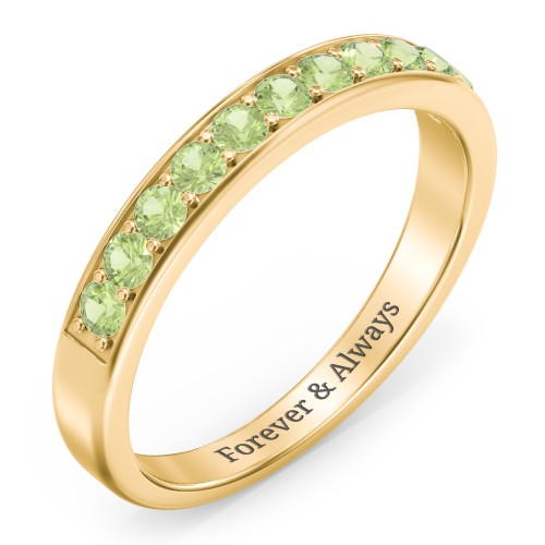 Shadow Band of Stones Ring