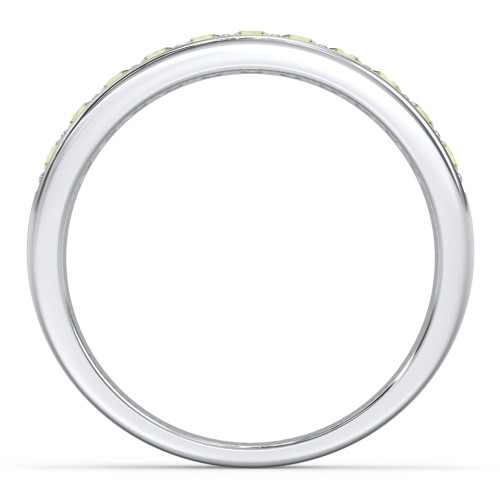 Shadow Band of Stones Ring