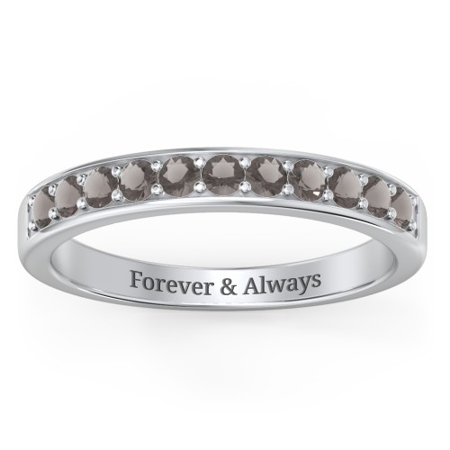 Shadow Band of Stones Ring