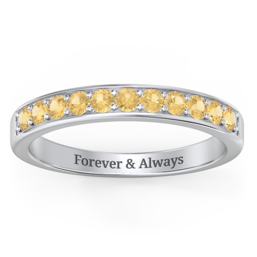 Shadow Band of Stones Ring