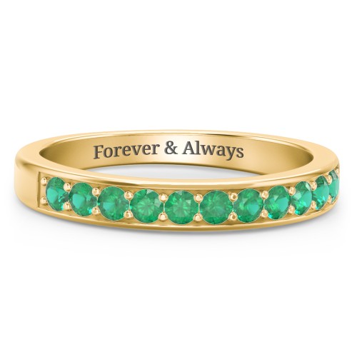 Shadow Band of Stones Ring