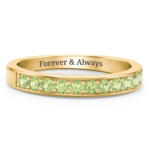 Shadow Band of Stones Ring