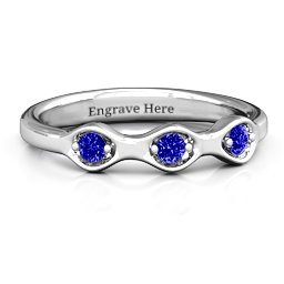 1-4 Infinite Wave Multi Stone Ring