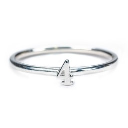 Stacking Number Ring in 925 Sterling Silver