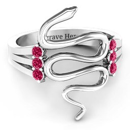 Zig Zag Snake Ring
Snake Ring with Birthstone in 925 Sterling Silver with Ruby