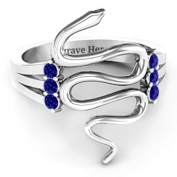 Zig Zag Snake Ring
Snake Ring with Birthstone in 925 Sterling Silver with Blue Sapphire