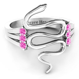 Zig Zag Snake Ring
Snake Ring with Birthstone in 925 Sterling Silver with Pink Tourmaline