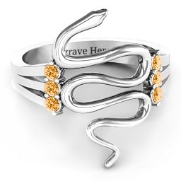 Zig Zag Snake Ring
Snake Ring with Birthstone in 925 Sterling Silver with Citrine