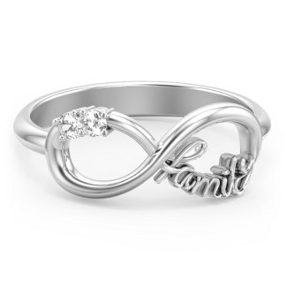 Family Infinite Love with Stones Ring