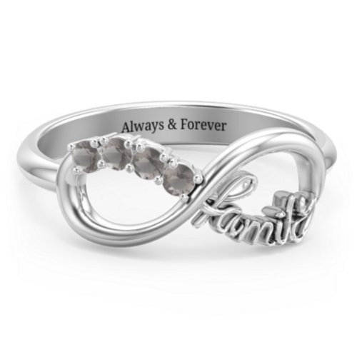 Family Infinite Love with Stones Ring