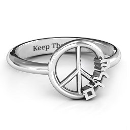 Shalom Peace Ring in 925 Sterling Silver