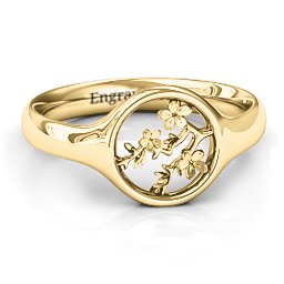 Full Circle Cherry Blossom Ring