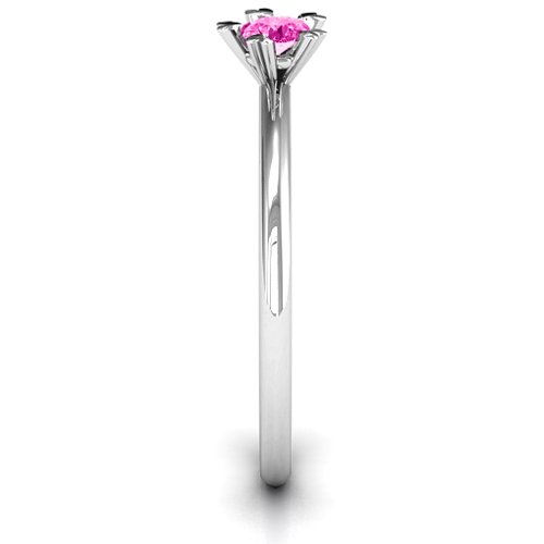 Stackr Hugging Heart Stone Ring – Sterling Silver with Pink Tourmaline
