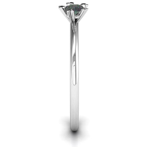 Stackr Hugging Heart Stone Ring – Sterling Silver with Alexandrite