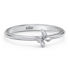 Engravable Stacking Butterfly Ring – Sterling Silver