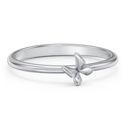 Engravable Stacking Butterfly Ring in 925 Sterling Silver