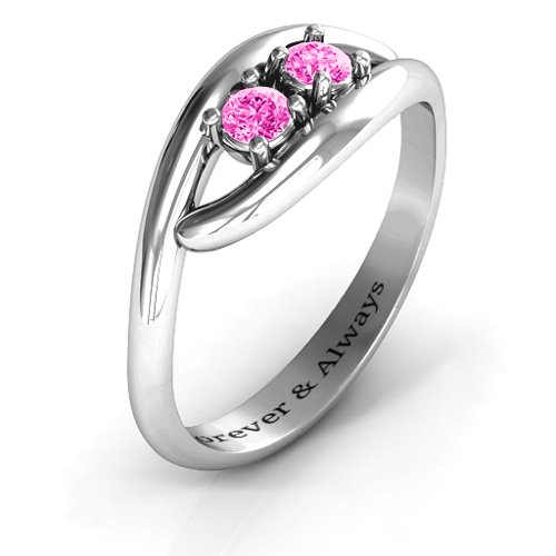 Perfect Pair Couple's Ring – Sterling Silver with Pink Tourmaline