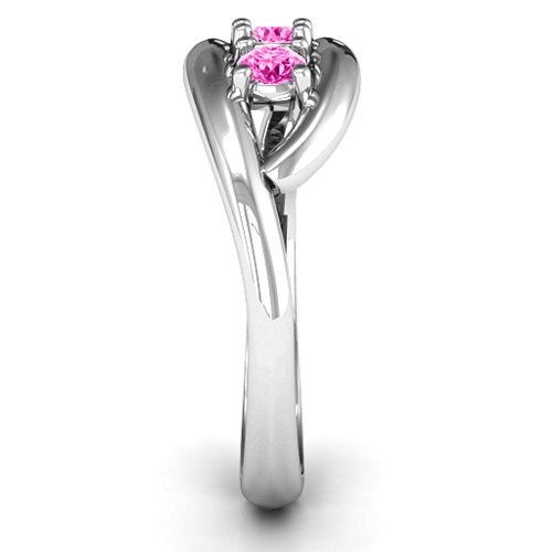 Perfect Pair Couple's Ring – Sterling Silver with Pink Tourmaline