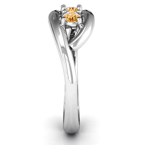 Perfect Pair Couple's Ring – Sterling Silver with Citrine
