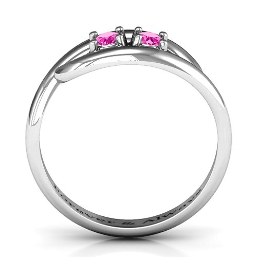 Perfect Pair Couple's Ring – Sterling Silver with Pink Tourmaline