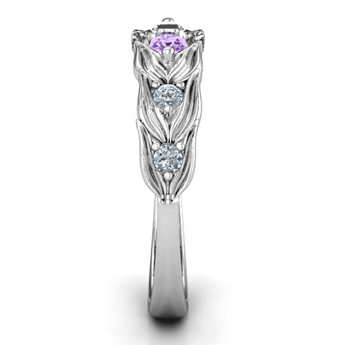 Leaves of Love 6 Stone Ring