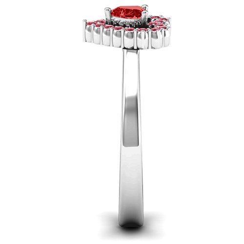 Heart in Heart Halo Ring
