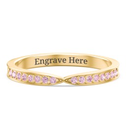 Tapered Stacking Band with Accents