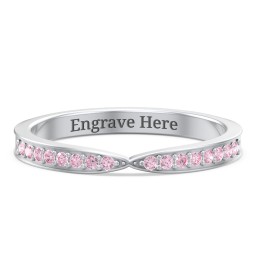 Tapered Stacking Band with Accents