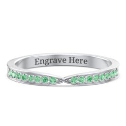 Tapered Stacking Band with Accents