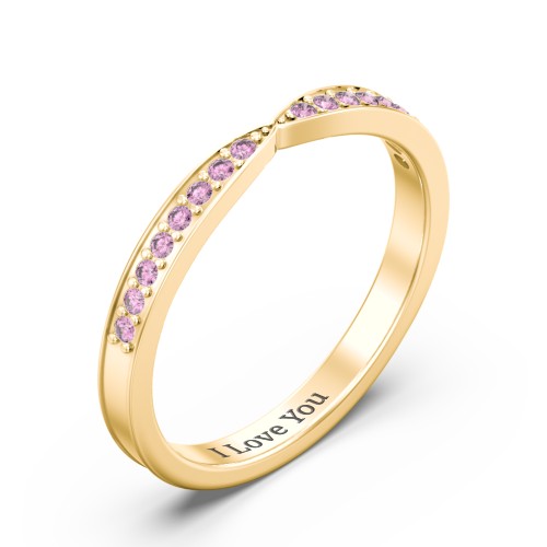 Tapered Stacking Band with Accents