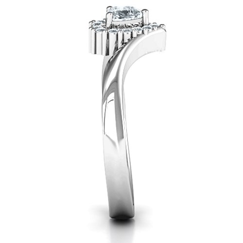 Peak of Love Ring – Sterling Silver with Diamond