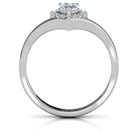 Peak of Love Ring – Sterling Silver with Diamond