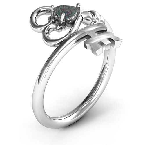 Key to Her Heart Ring – Sterling Silver with Alexandrite