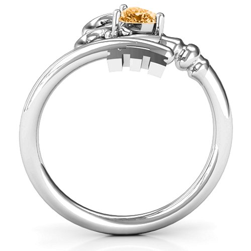 Key to Her Heart Ring – Sterling Silver with Citrine