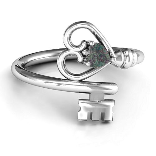 Key to Her Heart Ring – Sterling Silver with Alexandrite