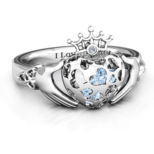 Caged Hearts Claddagh Ring