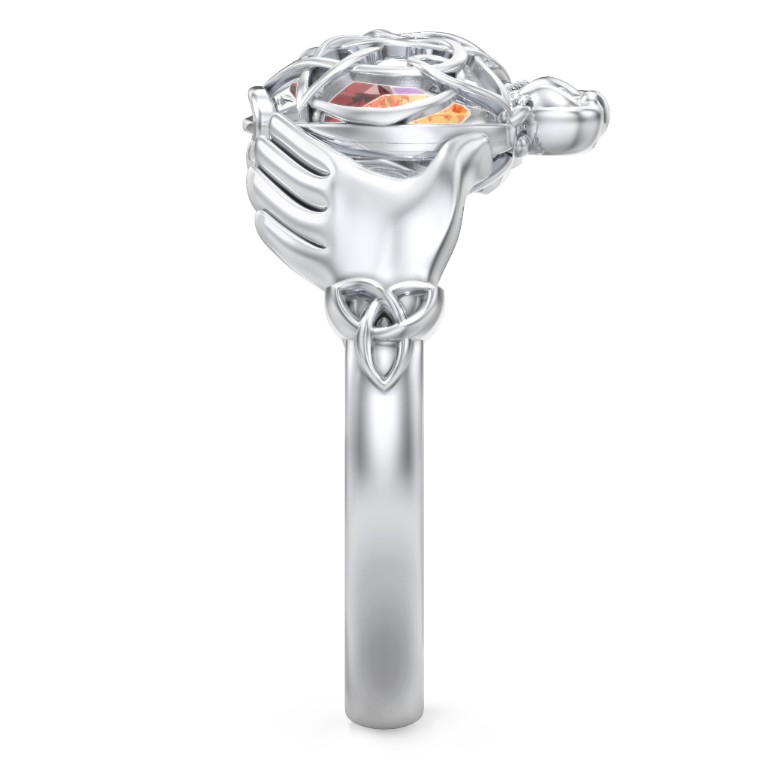 Caged Hearts Celtic Claddagh Ring | Jewlr