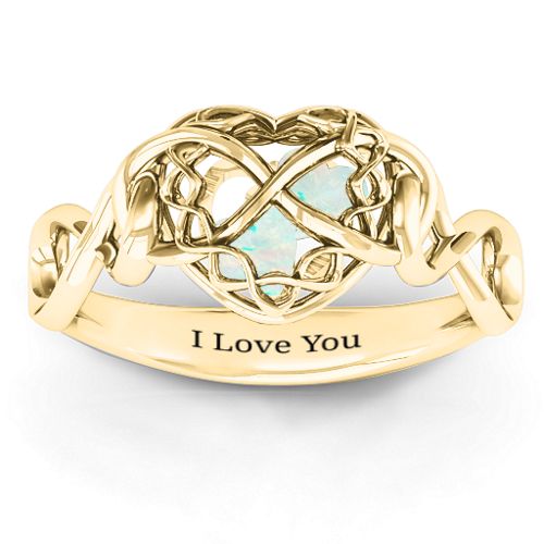 My Infinite Love Caged Hearts Ring