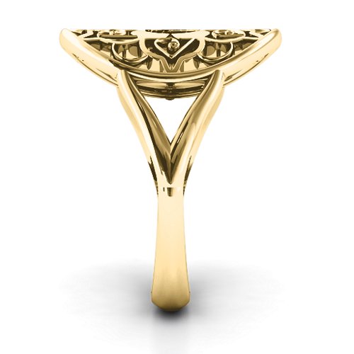 Om Mandala Ring – 14K Yellow Gold