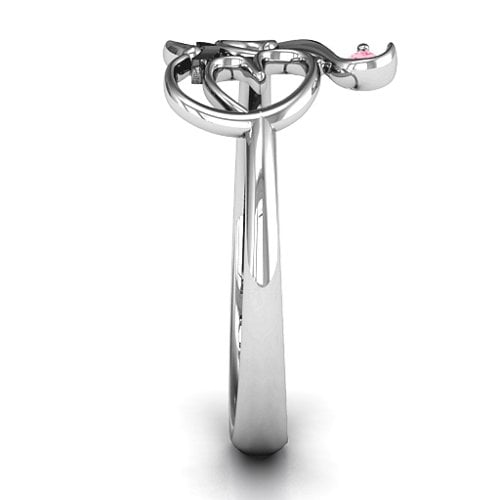 Spiritual Heart Om Ring