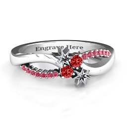 Light Up My Life Infinity Ring with Accent Stones in 925 Sterling Silver