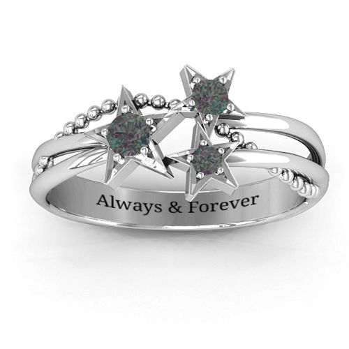 Twinkling Starlight Ring – Sterling Silver with Alexandrite