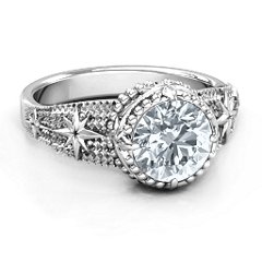 Showstopper Star Ring – 10K Yellow Gold with White Premium Zirconia