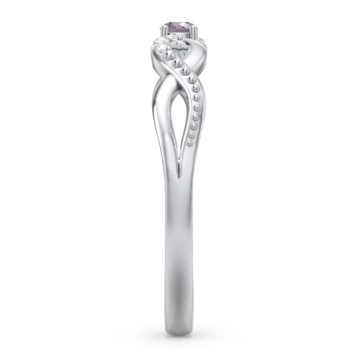 Double Infinity Gemstone Ring with Accents