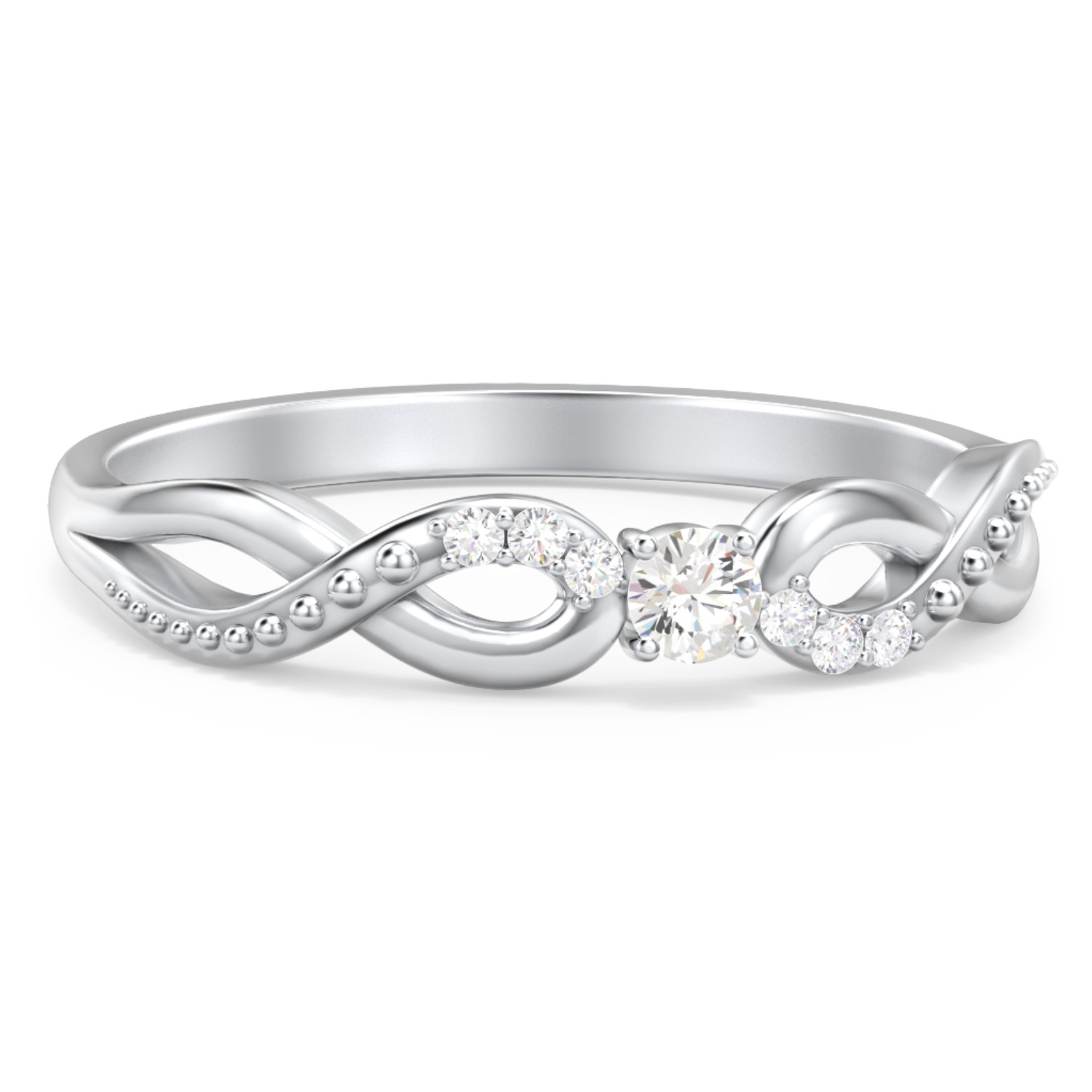 Double Infinity Gemstone Ring with Accents