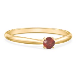 Classic Solitaire Sparkle Ring in 18K Gold Plated Silver