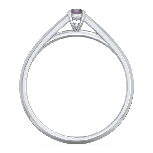 Classic Solitaire Sparkle Ring – Sterling Silver with Alexandrite